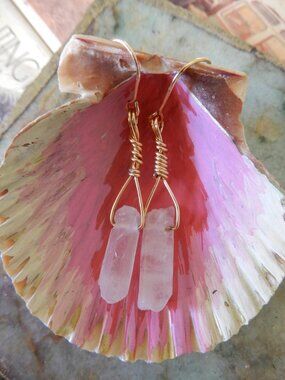 Crystal Clear Dangling Earrings Handmade